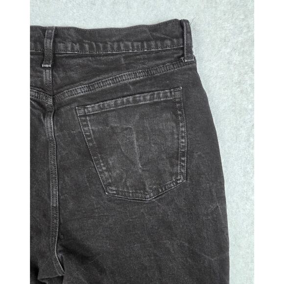Old Navy Womens Size 14 Sky-Hi Straight Black Boyfriend Jeans 32" Waist - Picture 15 of 16
